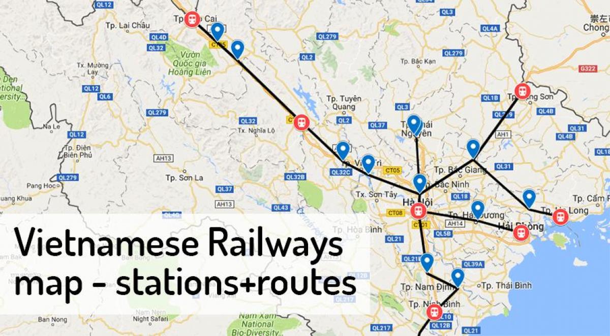 Ramani ya hanoi kituo cha treni 
