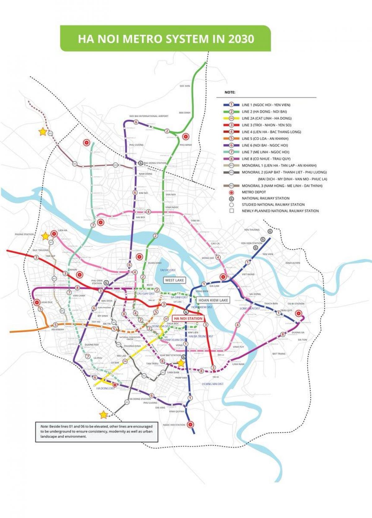 Ramani ya hanoi metro