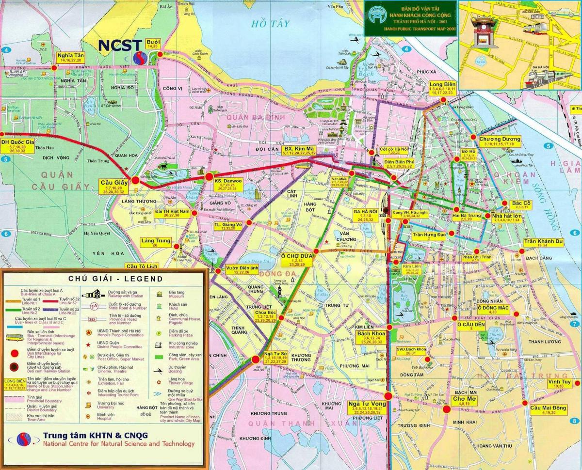 Ramani ya hanoi usafiri wa umma