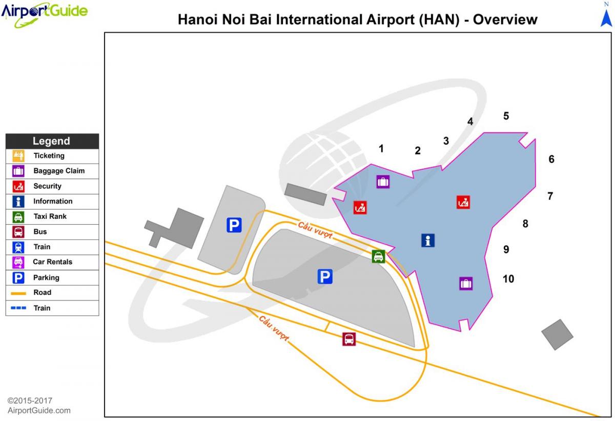 hanoi uwanja wa ndege wa kimataifa ramani
