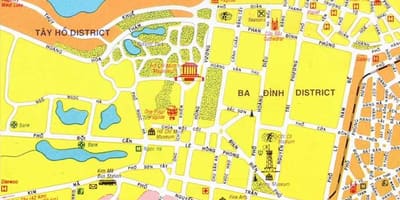 Ramani ya katikati ya mji wa hanoi